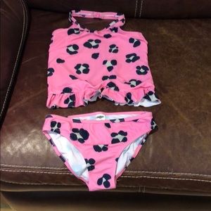 Girls bathing suit cotton candy pink